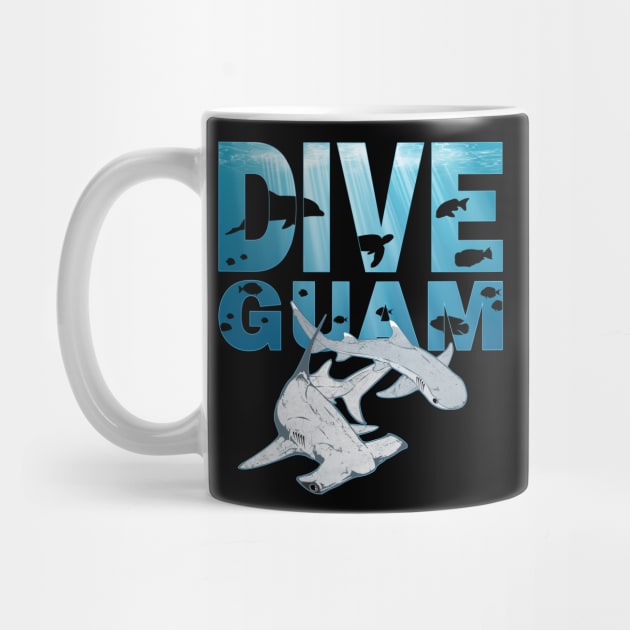 Guam Hammerhead Shark and Whitetip Shark by NicGrayTees